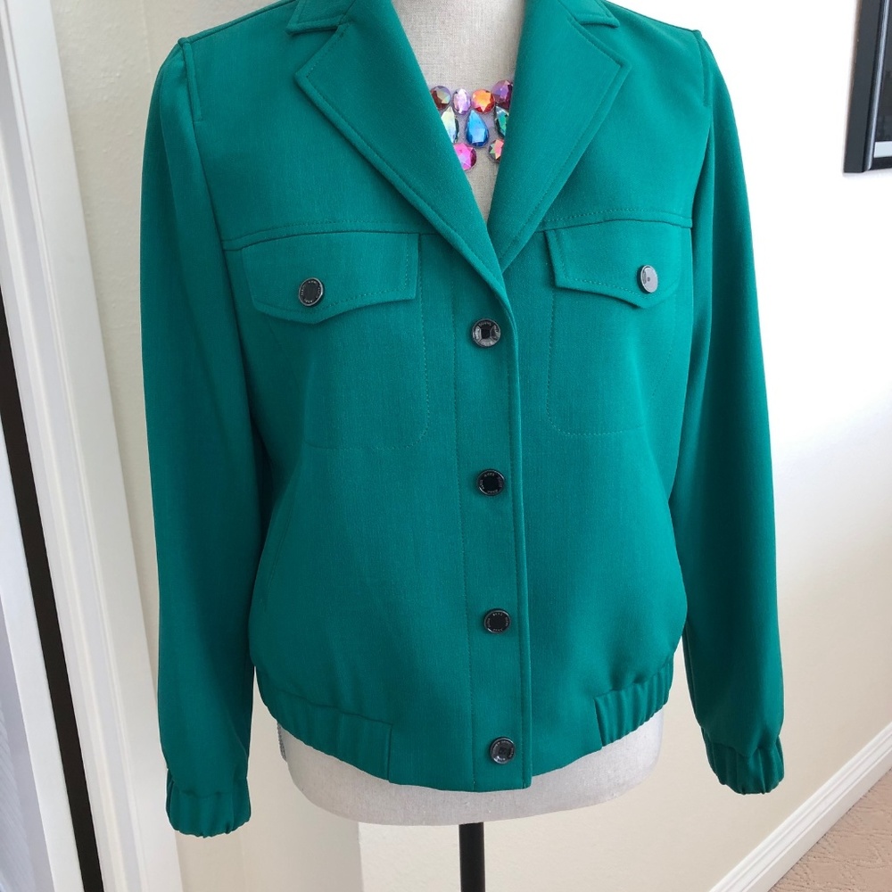 Green Bomber Style Jacket